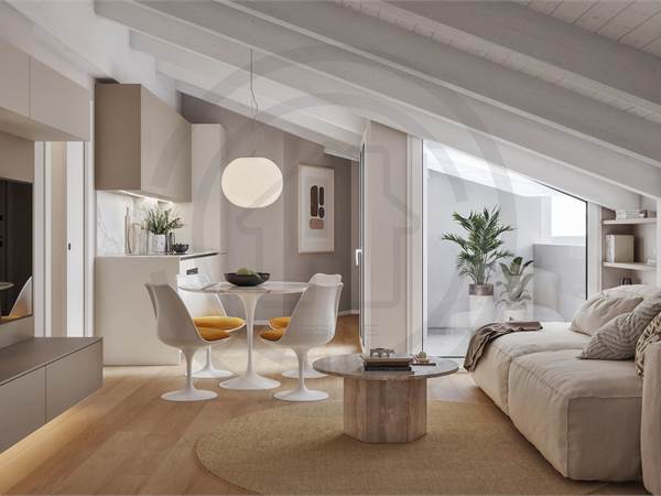 NUOVISSIMO ATTICO CON TRAVI A VISTA e TERRAZZINO